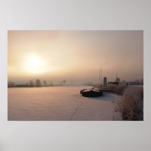 Winterzonsopgang in het Nederlandse poster (Voorkant)