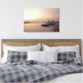 Winterzonsopgang in Nederland canvas (Insitu (Slaapkamer))