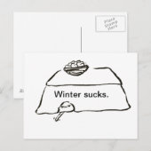 Winterzuilen Briefkaart (Voorkant / Achterkant)