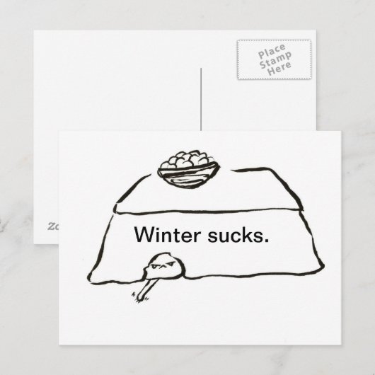 Winterzuilen Briefkaart (Voorkant / Achterkant)