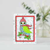 Winterzweephoenders met de grens briefkaart (Staand voorkant)