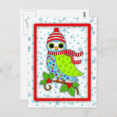 Winterzweephoenders met de grens briefkaart (Voorkant / Achterkant)