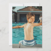 Winterzwembad Verjaardag Fotofeest Kaart (Achterkant)