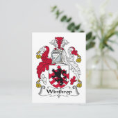 Winthrop Family Crest Briefkaart (Staand voorkant)