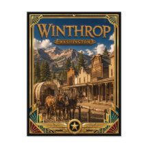 Winthrop Washington Vintage Art Deco Gouden Tijdpe