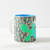 Winthrope, de paddenstoel jongen tweekleurige koffiemok (Voorkant links)