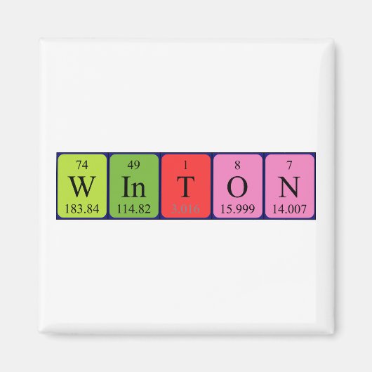 Winton periodiek table name magnet (Voorkant)