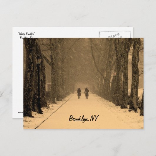 Wintry Brooklyn Briefkaart (Voorkant / Achterkant)