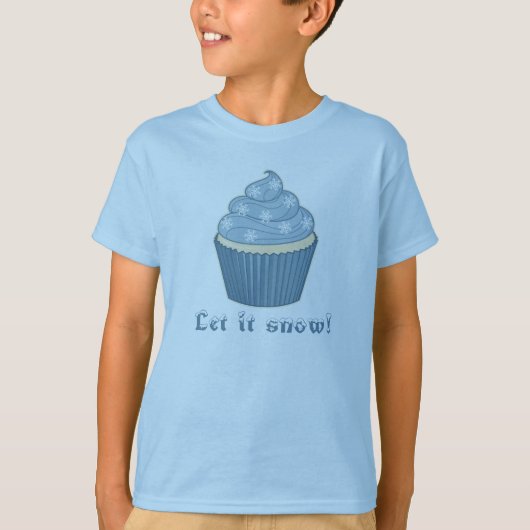 Wintry Cupcake met tekst T-shirt (Voorkant)