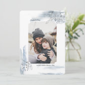 Wintry Days Kerstfeestay Fotokaart Feestdagenkaart (Staand voorkant)