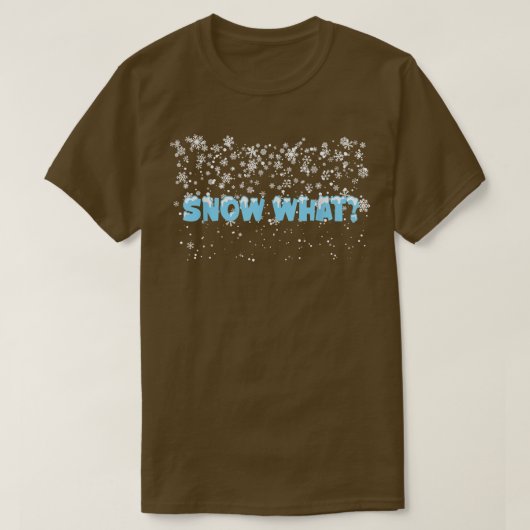 Wintry douwers sneeuwt wat sneeuwvloekt sneeuwstor t-shirt (Design voorkant)