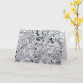 Wintry Frozen Branches Kaart (Gele Bloem)