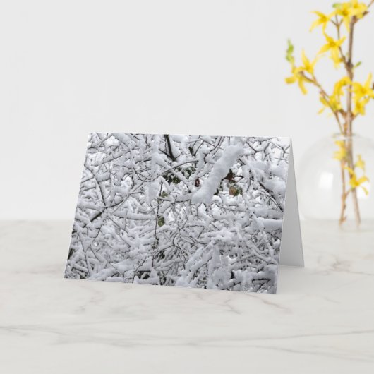 Wintry Frozen Branches Kaart (Gele Bloem)