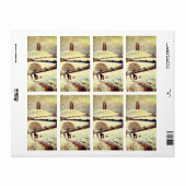 Wintry Glastonbury Tor Etiket (Full Sheet)