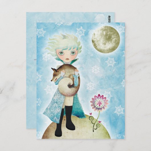 Wintry Prince briefkaart (Voorkant / Achterkant)