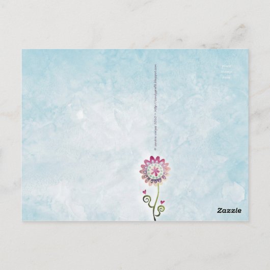 Wintry Prince briefkaart (Achterkant)