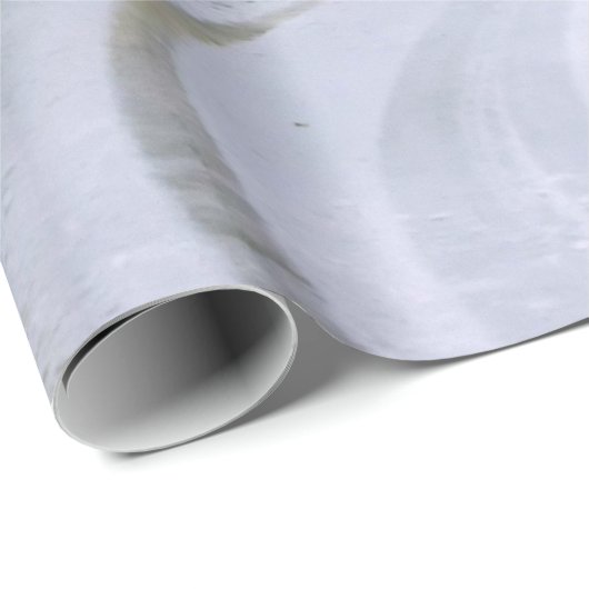 Wintry Road Trees Snow Kerstmis Cadeaupapier (Rol Hoek)