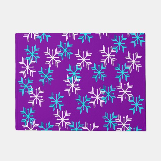 Wintry Snowflakes Deurmat (Voorkant)