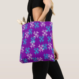 Wintry Snowflakes Tote Bag
