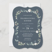Wintry Thanksgiving Dinner Invitation Kaart (Voorkant)