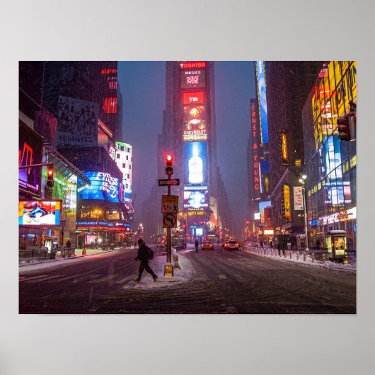 Wintry Times Square Poster (Voorkant)