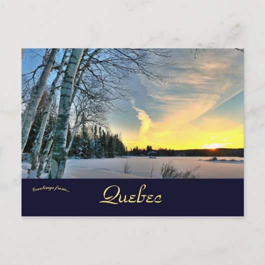Wintry Twilight in Quebec Briefkaart (Voorkant)