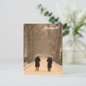 Wintry Walk Brooklyn Briefkaart (Staand voorkant)