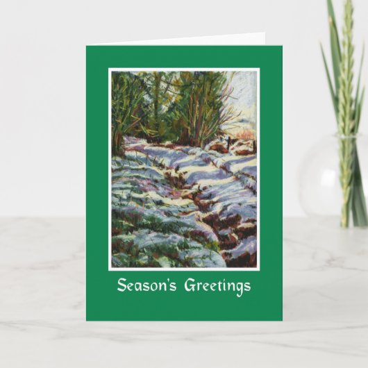 Wintry Walk kerstKaart Feestdagen Kaart (Voorkant)