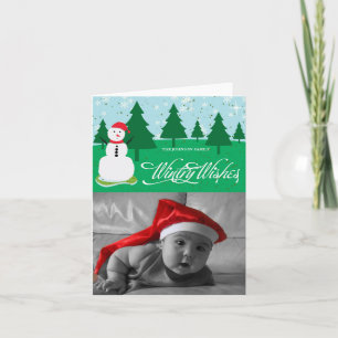 Wintry Wishes Feestdagen Kaart