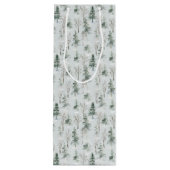 Wintry Wonderland 2-kerstfeestdag Gift Bag Wijn Cadeautas (Achterkant)