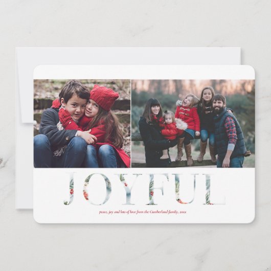 Wintry Wonderland Kerstfeestdag 2 Foto Feestdagenkaart (Voorkant)