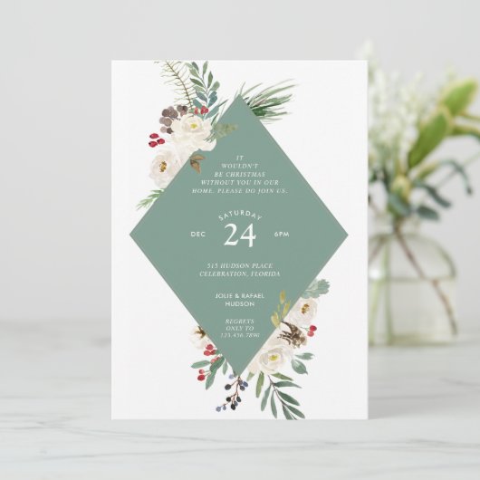 Wintry Wonderland Kerstfeestdag Kaart (Staand voorkant)