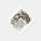 Wionderland Alice gaat bij het Mad People citaat Servetten (Hoek)