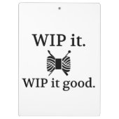 WIP het Goed ・ Knit Crochet Crafts Klembord (Achterkant)