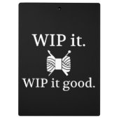 WIP het Goed ・ Knit Krochet {Donker} Klembord (Achterkant)