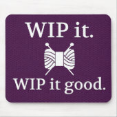 WIP het Goede Knit Textielvlotten Muismat (Voorkant)