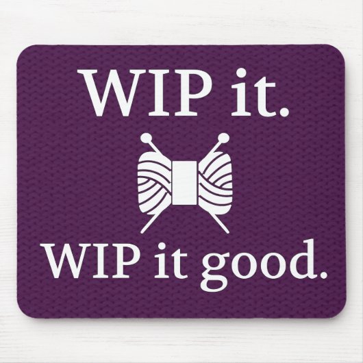 WIP het Goede Knit Textielvlotten Muismat (Voorkant)