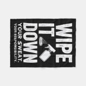 Wipe It Down Fitness Motivation Art Fleece Deken (Voorkant (Horizontaal))