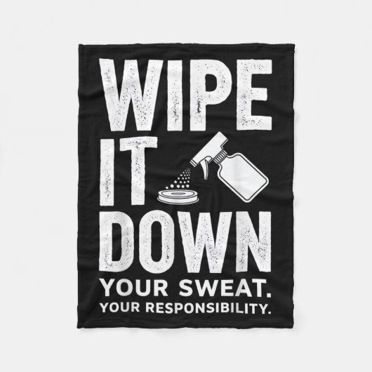 Wipe It Down Fitness Motivation Art Fleece Deken (Voorkant)