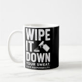 Wipe It Down Fitness Motivation Art  Koffiemok (Links)