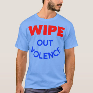 WIPE UIT VIOLENCE 60s Retro Hippie Make Love niet  T-shirt