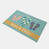 Wipe Your Flip Flop Here Rug, Custom Name Deurmat (Schuin)