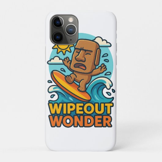 Wipeout Moai Chibi Surf mislukt Case-Mate iPhone Case (Achterkant)