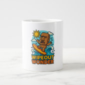 Wipeout Moai Chibi Surf mislukt Grote Koffiekop (Voorkant)