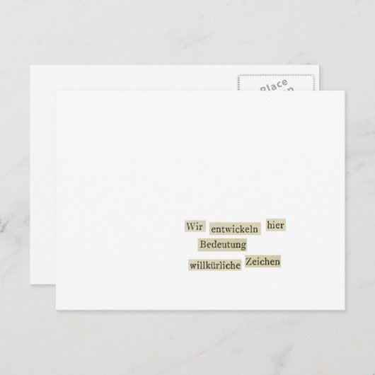 wir entwickeln hier briefkaart (Voorkant / Achterkant)