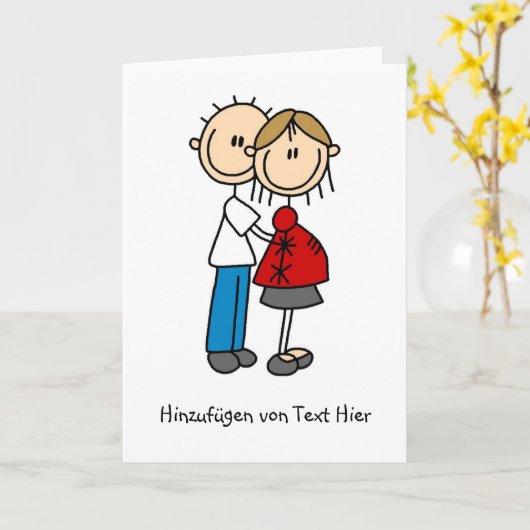 Wir erwarten gestaltete Grußkarten Kaart (Gele Bloem)