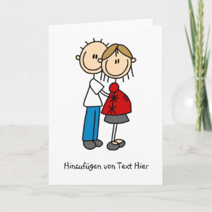 Wir erwarten gestaltete Grußkarten Kaart