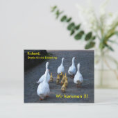 Wir kommen briefkaart (Staand voorkant)