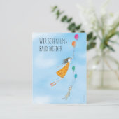 Wir sehen uns bald wieder briefkaart (Staand voorkant)