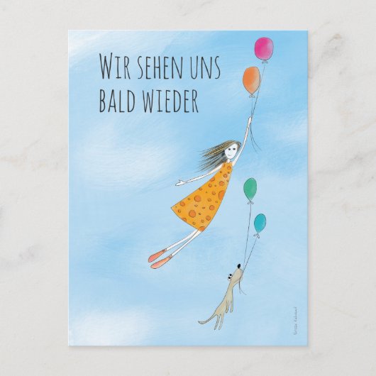 Wir sehen uns bald wieder briefkaart (Voorkant)